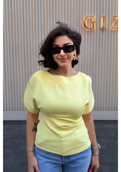 Gigi Wardrobe Fresh Lemon Bluz Sarı Sarı