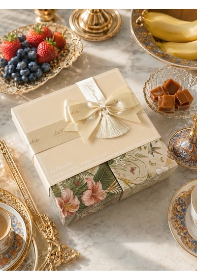 La Marmelato El Yapımı Fransız Makaronu 24'lü 4 Lezzetli Premium Hediye Kutusu Seti No 1