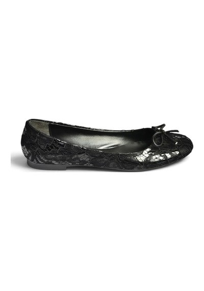 Fox Shoes Z726243404 Siyah Kumaş Kadın Babet