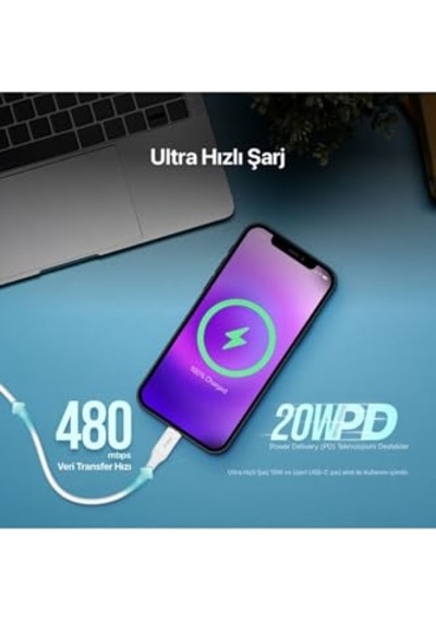 Ayrex Type-c - Lightning Hızlı Şarj Kablosu 150cm Standart 20w Power Delivery Destekli Diğer