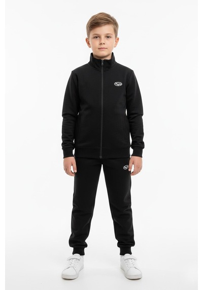 New Kids Fermuarlı Cepli Çocuk Unisex Eşofman Takımı-90928 Siyah