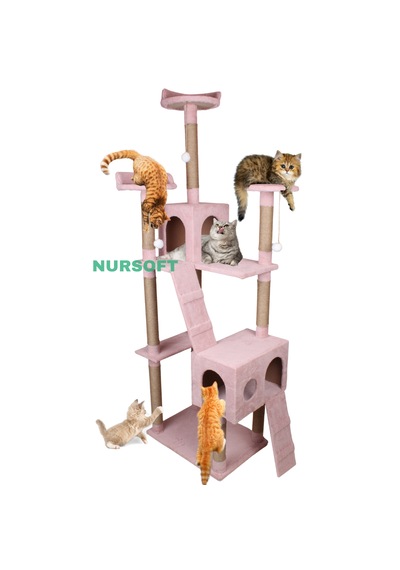 Nursoft Cat City Yeni Rezidans Kedi Tırmalama Ve Oyun Evi
