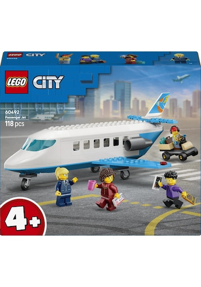 LEGO® City Yolcu Jeti 60492 - 4 Yaş ve Üzeri Çocuklar için 4 Minifigür İçeren Yaratıcı Oyuncak Yapım Seti (118 Parça)