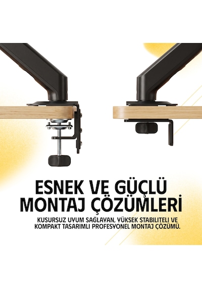 Ergoflex X16 Çift Kol 17-32 İnch 2-9 Kg Amortisörlü Monitör Standı 2026 Versiyon