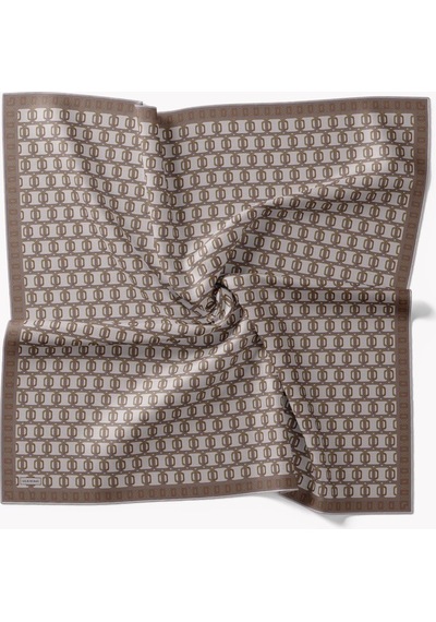 Silk Home Twill İpek Eşarp Zincir Küf Yeşili Çok Renkli