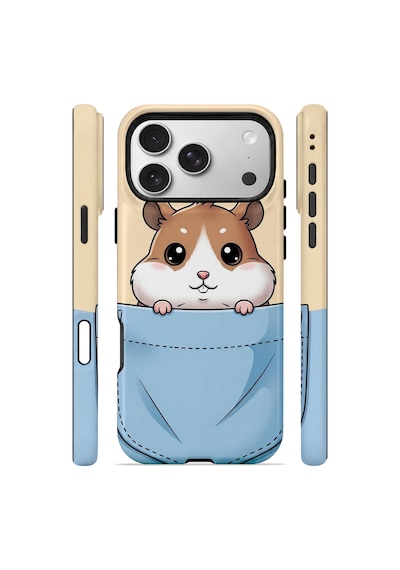 Velvoria Valestra Cepli Hamsterli Apple iPhone Uyumlu 17 Pro Magsafe Koruma Kılıfı Valestra Magline - Cepli Hamsterli