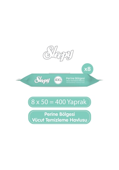 Perine Bölgesi Vücut Temizleme Havlusu 8x50 400 Yaprak Standart