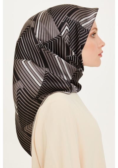 Armine İpek Eşarp 2025 Kış - 9218-81 Twill - Siyah