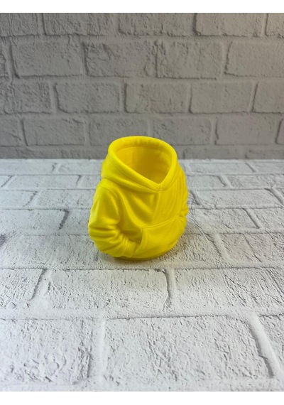 Dekoratif Sarı Hoodie Kalemlik 10x10 Cm