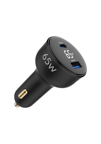 Ayrex Led Ekranlı Type-c Usb-a Araç Şarj Aleti Araç Içi Şarj Cihazı