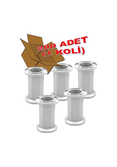 Jumbo Mobilya Ayağı 10 Cm - Koltuk, Kanepe, Dolap Ve Baza İçin, Ayarlanabilir, 200 Adet Kirli Beyaz