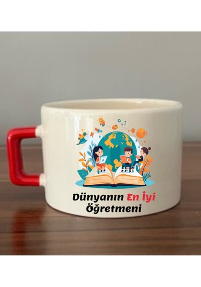 Öğretmene Hediyelik Seramik Kupa Bardak Öğretmenler Günü Hediyeleri Beyaz