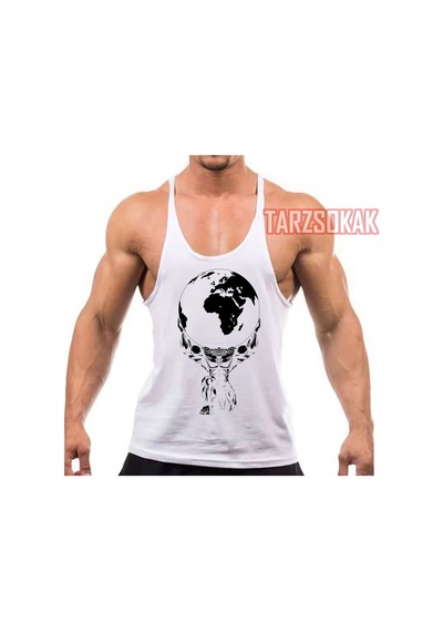 Tarzsokak Gym Tank Top Fitness Sporcu Atleti Gym39 Beyaz