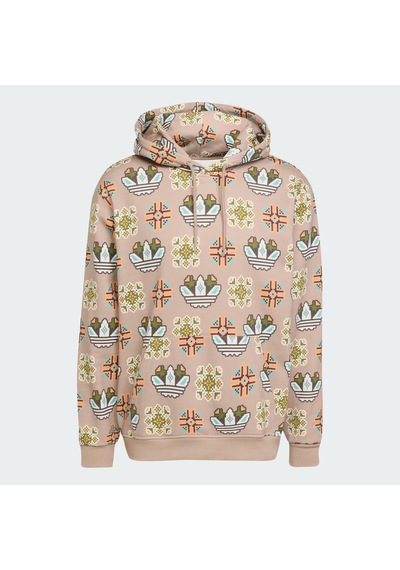 Adidas Tile Allover Print Loose Erkek Sweatshirt C-adıjw1084e50a00 Kahverengi