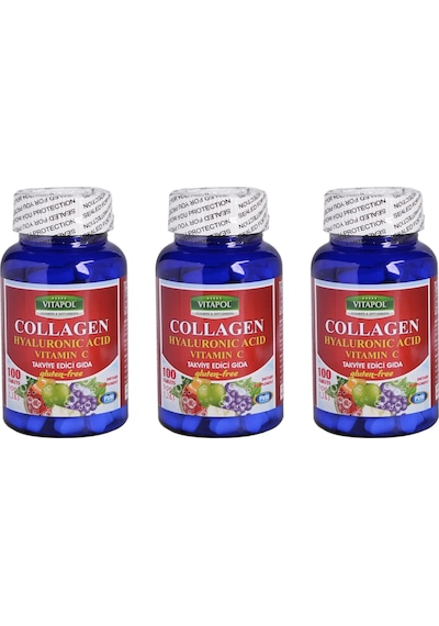 Vitapol Collagen Hyaluronic Acid Vitamin C 3 Kutu 300 Tablet