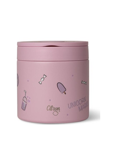 Citron Vakumlu Paslanmaz Çelik Yemek Termosu 350 Ml - Unicorn Pembe