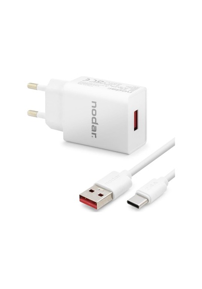 Type-c Hızlı Şarj Seti 12w 2.4a Usb Adaptörlü - Beyaz Nd1005
