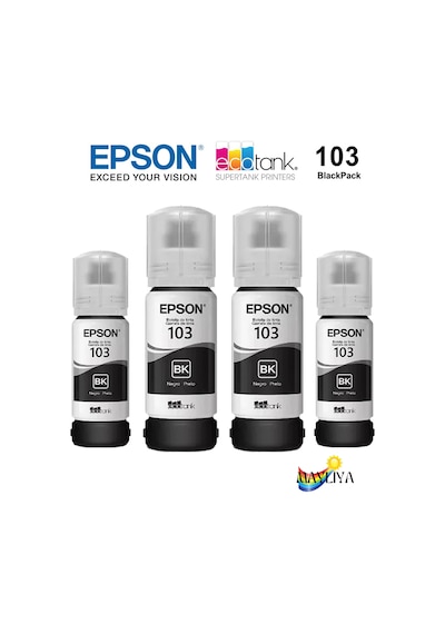 Epson 103 EcoTank  L3150 Uyumlu Siyah Mürekkep Seti