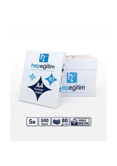 A4 Fotokopi Kağıdı 80gr 1 Koli 5 Paket 2500 Sayfa 1 Koli
