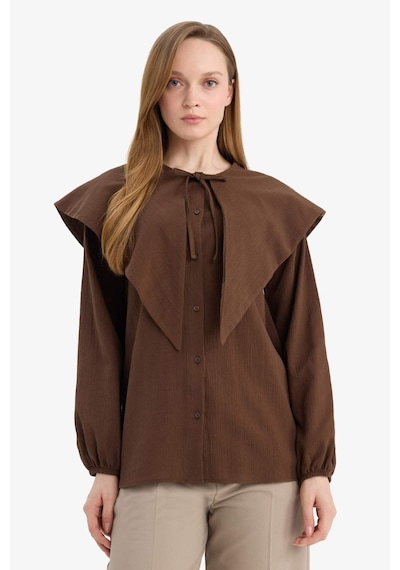 Defacto Krinkıl Kumaş Tunik H0406ax26spbn323 Kahve-bn323