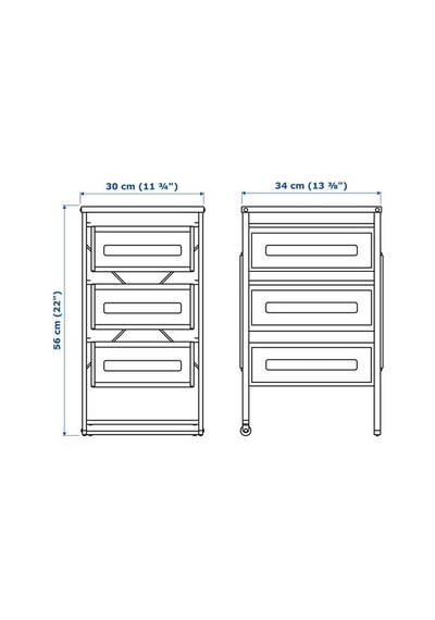 Ikea Lennart Keson, Beyaz, 30x56 Cm