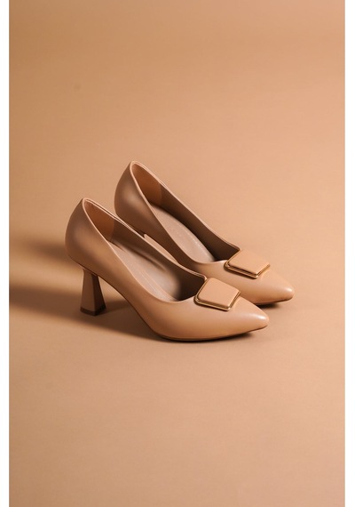 Munora Butik Toka Detaylı Nude Stiletto Nude Nude