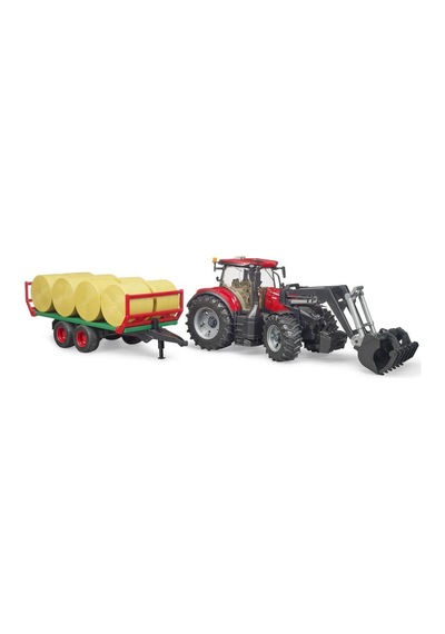 Bruder Case Ih Optum300Cvx Kepçeli Traktör & Balya Römorku
