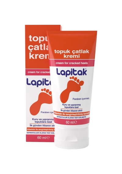 Lapitak Topuk Çatlak Kremi 60ml - Ayak Kremi - Ayak Bakımı - Ayaklardaki Çatlakları Engenlemeye Yardımcı Olur. Kuru Ve Yıpranmış Ayaklarda 24 Saat İçinde Etkisi Hissedilir. Sku: Smg8690010404510