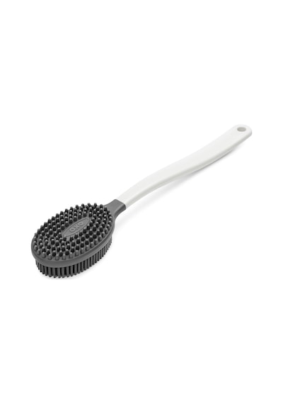 Silikon Sırt Fırçası Uzun Saplı Banyo Ve Duş Fırçası, Çift Taraflı Vücut Masaj Ve Temizlik Fırçası, E