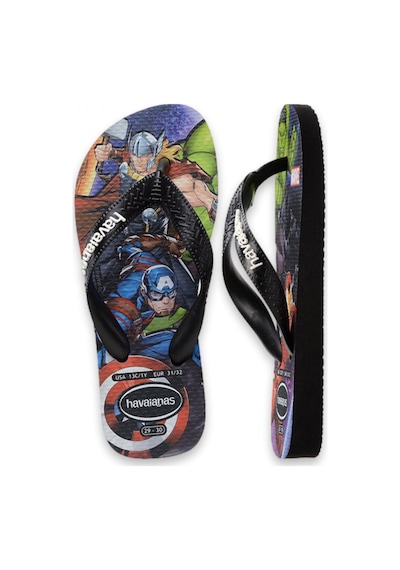 Havaianas 4148300 Kids Top Marvel Ii Parmak Arası Siyah Erkek Çocuk Terlik Siyah