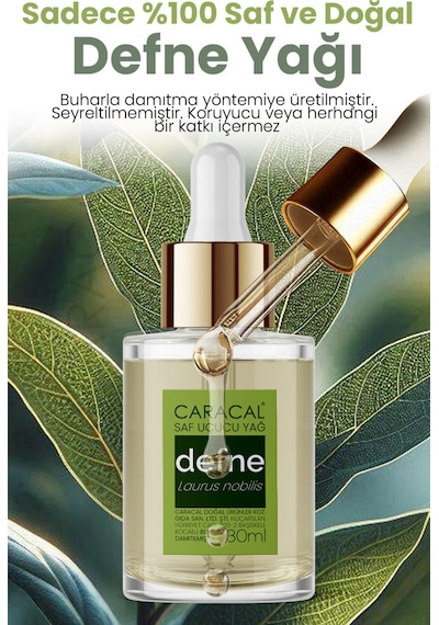 Caracal Defne Yaprağı Uçucu Yağı Doğal %100 Saf Defne Yağı 30ml 30 ML