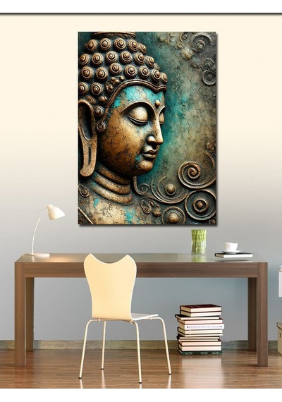 Kanvas Tablo Buda Sanatı Heykeli 50cmx70cm