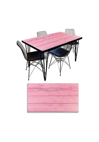Pembe Ahşap Desenli Masa Kaplama Folyosu 124-Pembe