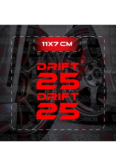 Mondial Drift L 25 Yan Grenaj Sticker Modeli Tarz Sticker Drıft 25