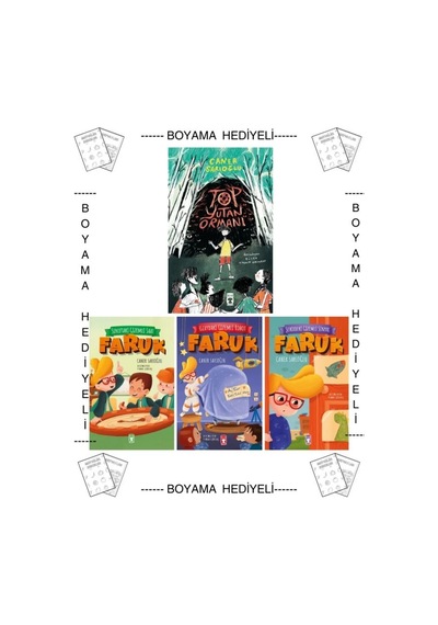 Boyamalı 4kitap Caner Sarıoğlu Top Yutan Ormanı Faruk Sınıftaki Gizemli Saat Şehirdeki Sinyal
