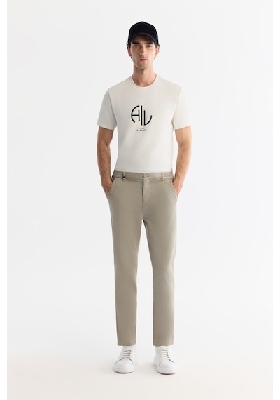 Avva Erkek Vizon Yanı Lastikli Yumuşak Tuşeli Duble Paça Slim Fit Pantolon A42y3007