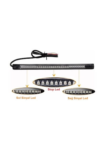 MOTORSİKLET PARK STOP SİNYAL LEDİ 32 LEDLİ FLEXİBLE LED 2 RENK