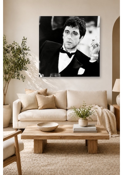 Tam Renk Al Pacino Dekoratif Kanvas Duvar Tablosu Çok Renkli