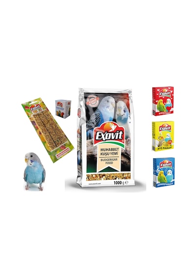 Muhabbet Kuşu Yemi Full Set Herşey Dahil Kızıştırıcı Yem Konuşturucu 6'lı