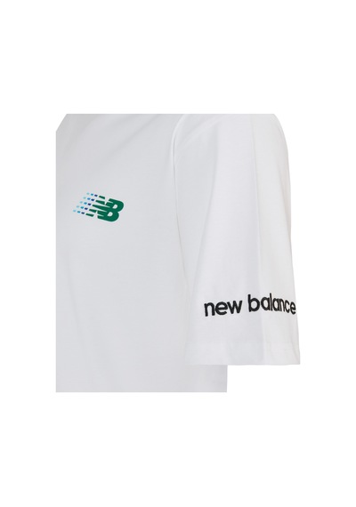 New Balance Nb Lifestyle Men Tshirt Erkek Beyaz T-shirt - Mnt1644