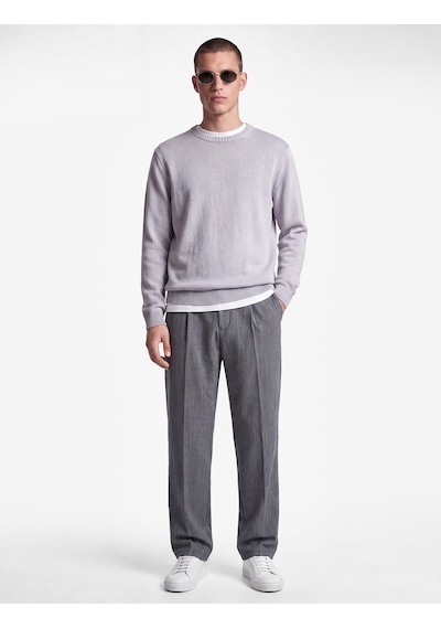 Koton Viskon Karışımlı Cepli Pileli Slim Fit Kumaş Pantolon Lacivert 7wam40028hw