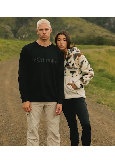 Columbia M Columbia Logo Sweatshirt Siyah