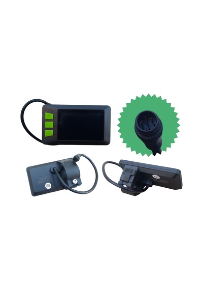 Pedal Destekli Elektrikli Bisiklet Gösterge Paneli Lcd Ekran Usb Li 36v