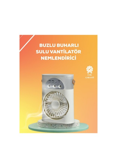 Mini Klima Fan Usb'li 7 Renk Gece Işığı 3'ü 1 Arada Fonksiyon - Hs08373446-9348 Renkli