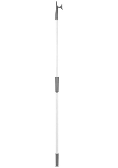 Telesc.hook 2-ends, Anod.alum. Ø30mm L120-196cm,grey