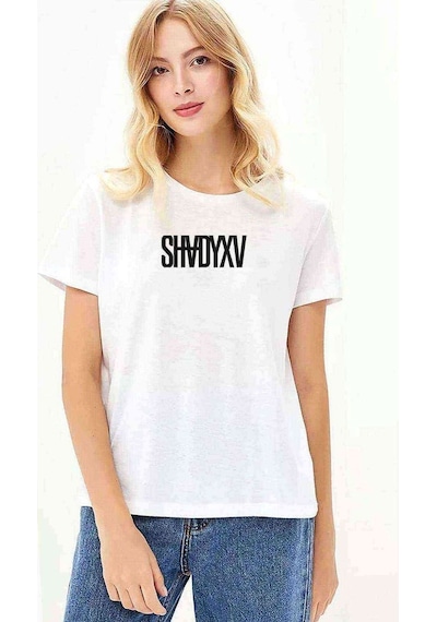 Shady Xv Classic Baskılı Beyaz Kadın Tshirt