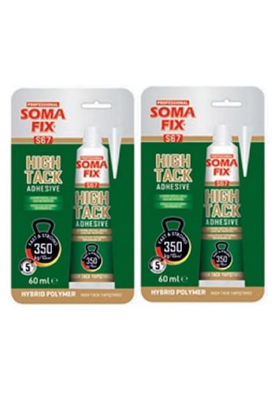 2 Aset Somafix 60 Ml Beyaz High Tack Hızlı Çok Amaçlı Suya Dayanıklı Korniş Yapıştırıcı