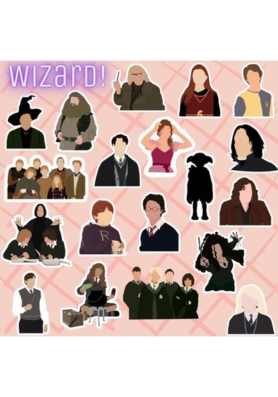 Harry Potter - Wizard Sticker Seti Laptop Notebook Telefon Etiket Journal