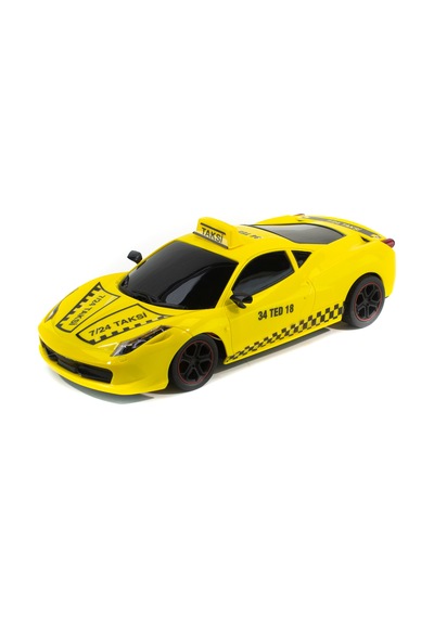 1:16 Ölçek Uzaktan Kumandalı Sarı Taksi Ferrari Işıklı Şarjlı