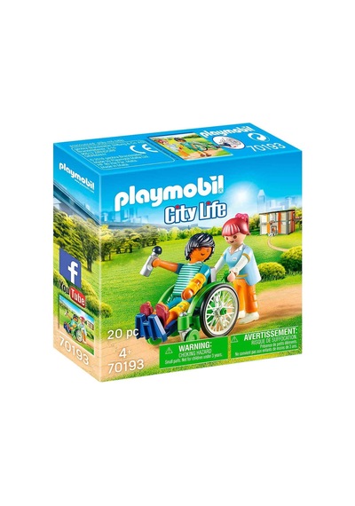 Playmobil City Life 70193 Tekerlekli Sandalyedeki Hasta, Yaşlar 4 Ve Üzeri